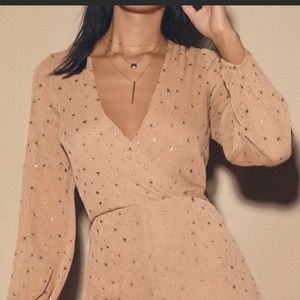 Lulus NWT blush star romper xs
